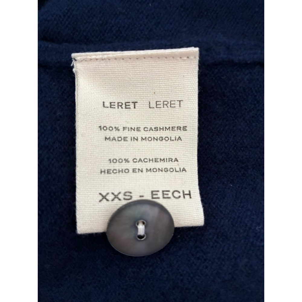 LERET LERET No. 90 Navy Cardigan Sweater Mongolian Cashmere Limited Edition XXS - Picture 13 of 14